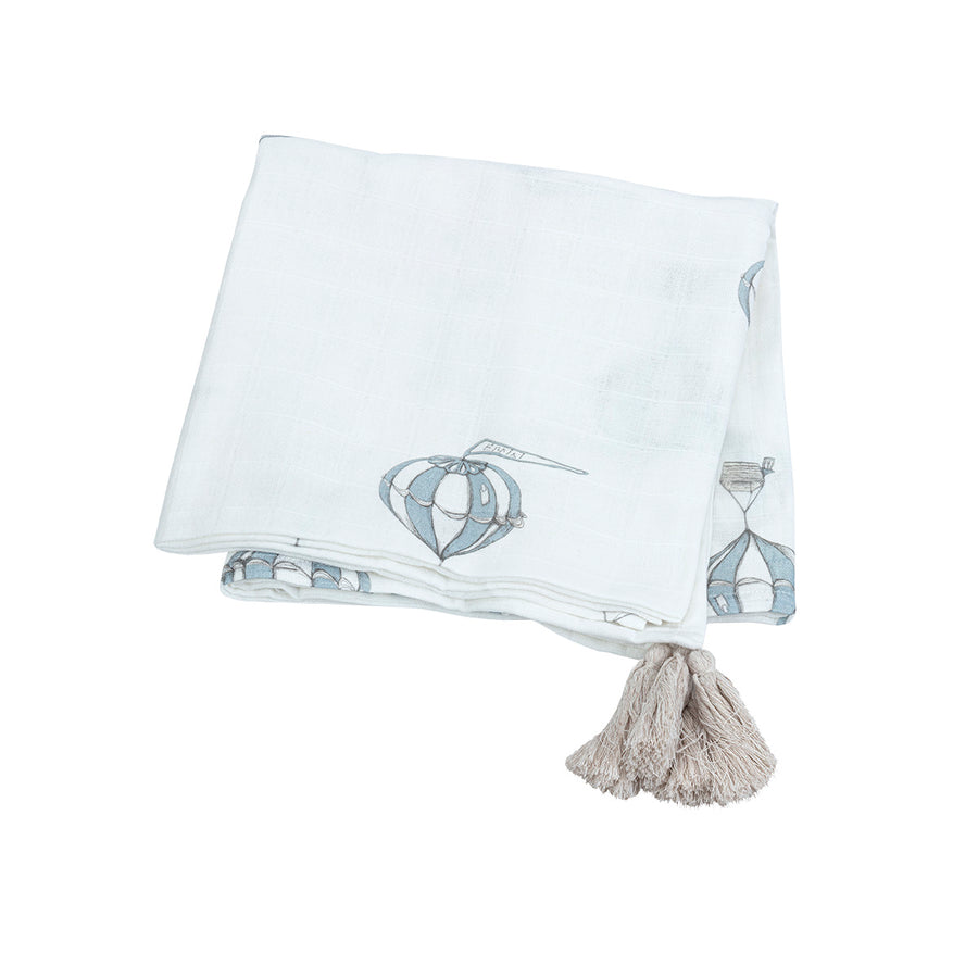 Muslin swaddle with tassels Balloons