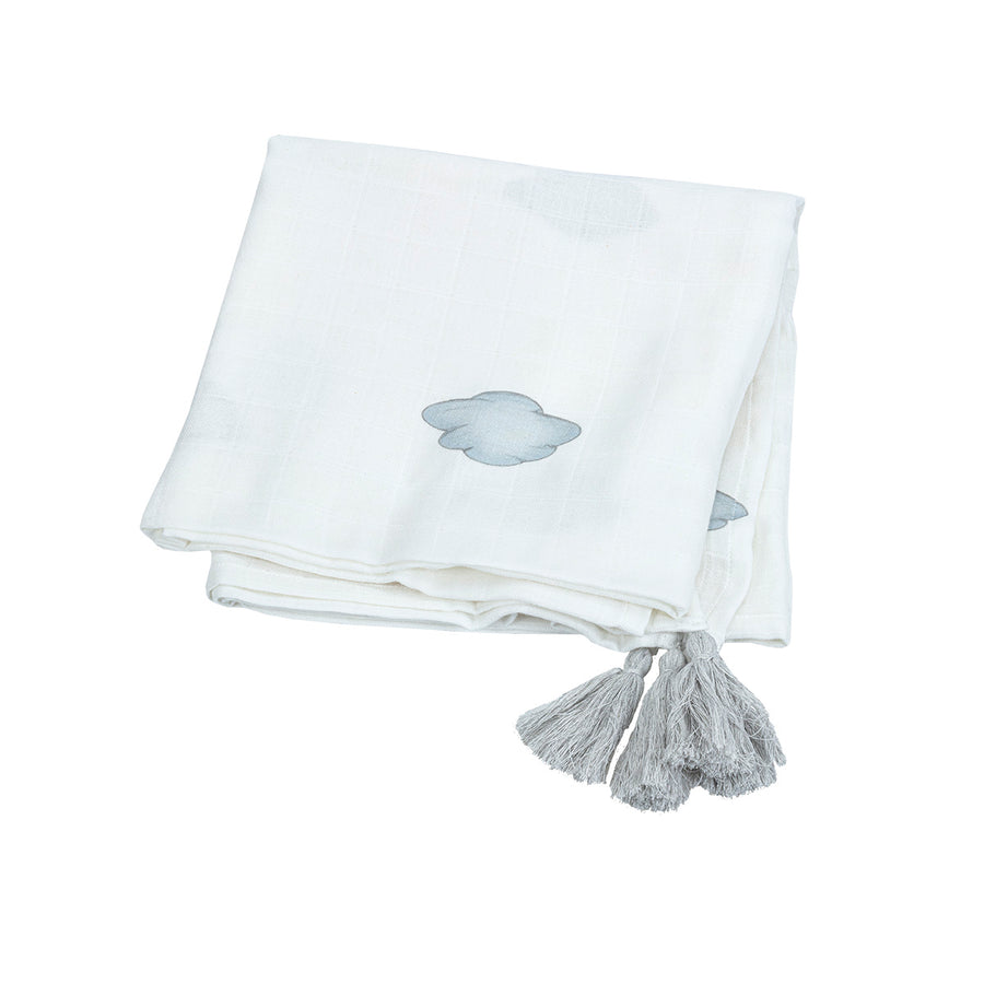 Muslin swaddle with tassels Clouds
