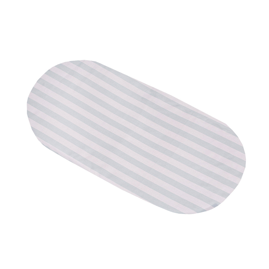 Bassinet crib sheet Effiki grey and pink stripes