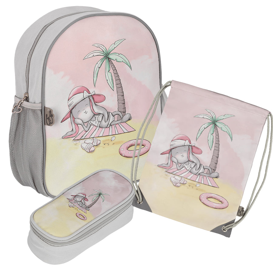 3-set Beach backpack, gym bag, pencil case