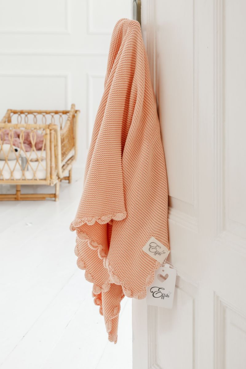 Organic Cotton Baby Blankets with Hand-Embroidered Lace – GOTS Certified
