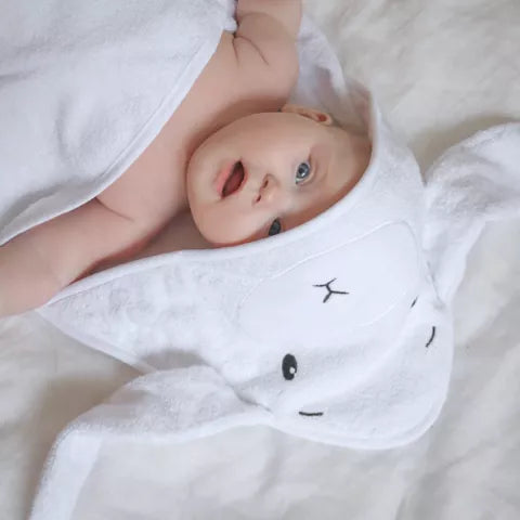Bunny Effik hooded towels white