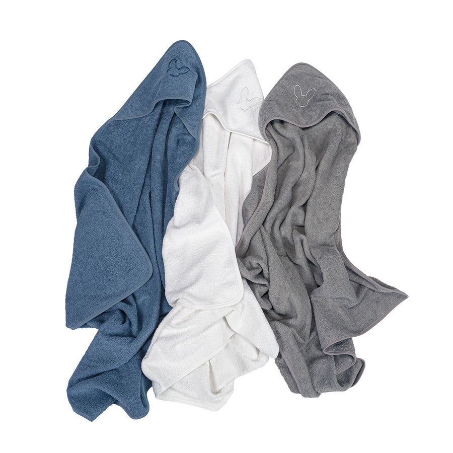 Hooded towel 95x95cm (37.4"sq.) Navy blue