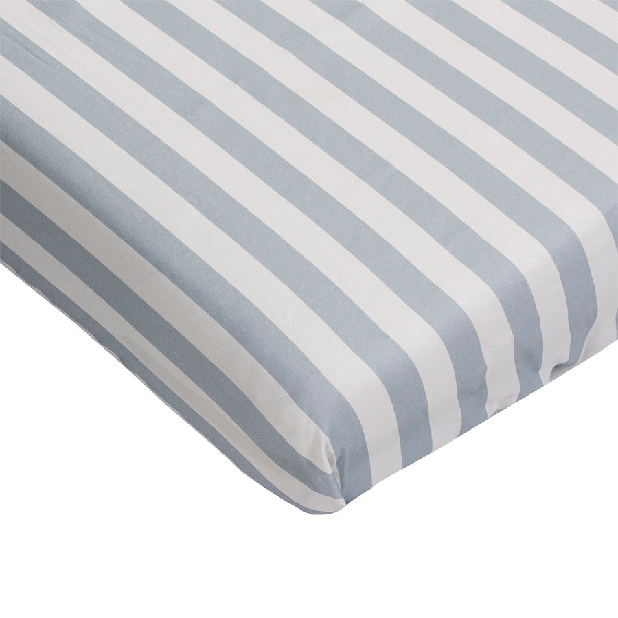 Fitted sheets Stripes white and blue stripes