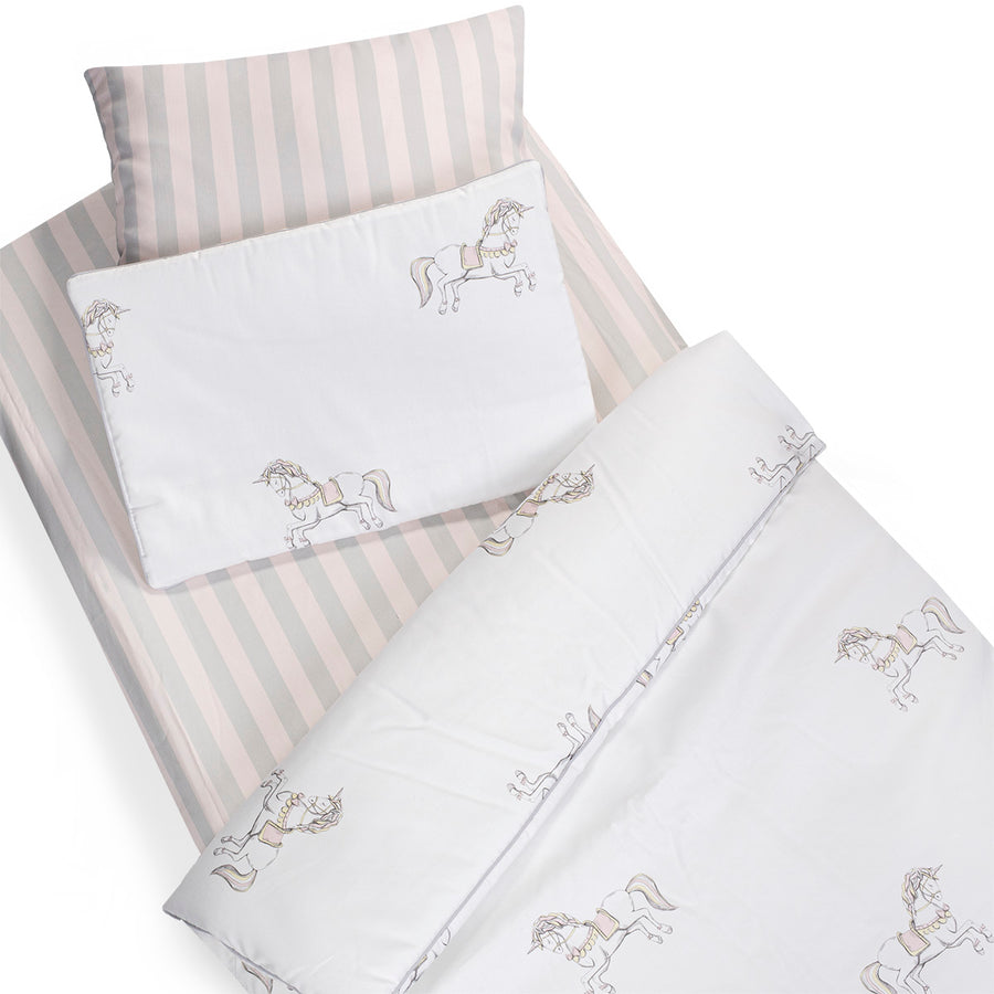 Fitted sheets Stripes grey and pink stripes