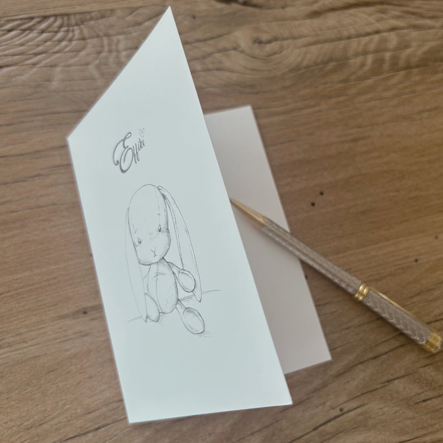 Giftcard + envelope with Effiki Bunny